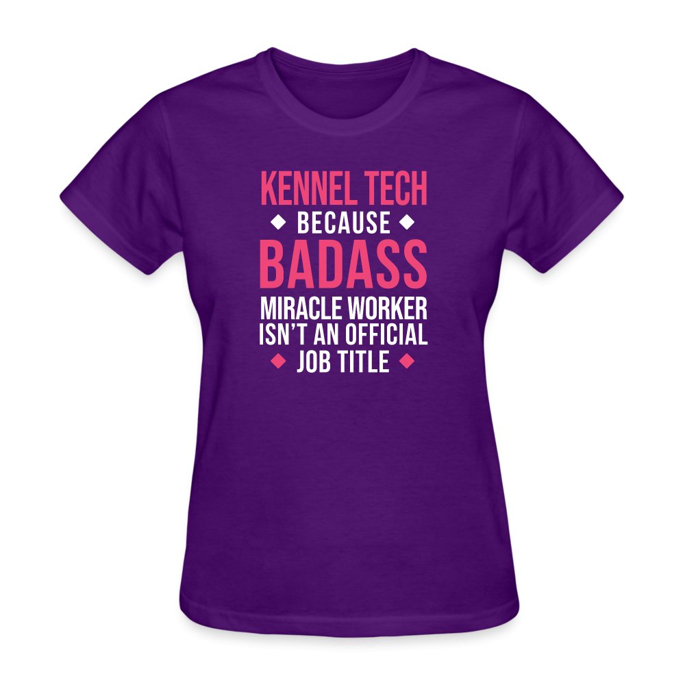 Kennel Tech, because badass miracle worker isn't an official job title Gildan Ultra Cotton Ladies T-Shirt Women's T-Shirt-Women's T-Shirt | Fruit of the Loom L3930R-I love Veterinary