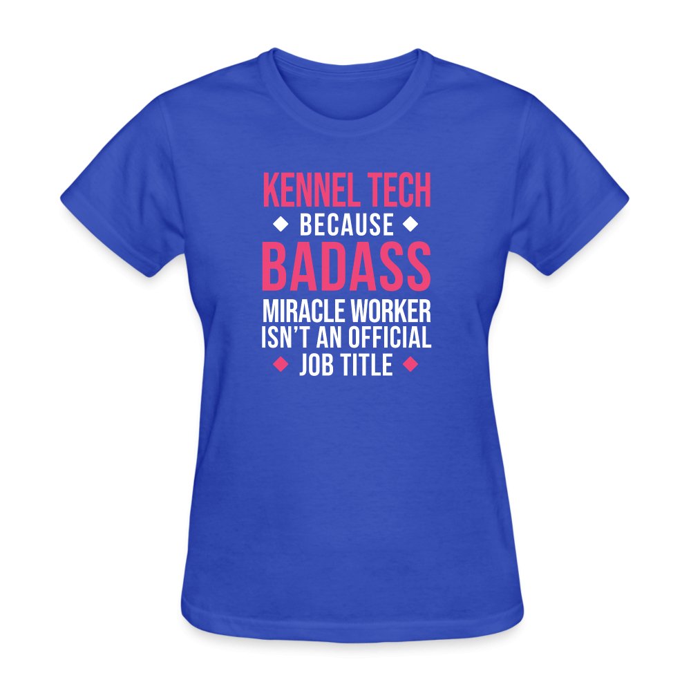 Kennel Tech, because badass miracle worker isn't an official job title Gildan Ultra Cotton Ladies T-Shirt Women's T-Shirt-Women's T-Shirt | Fruit of the Loom L3930R-I love Veterinary