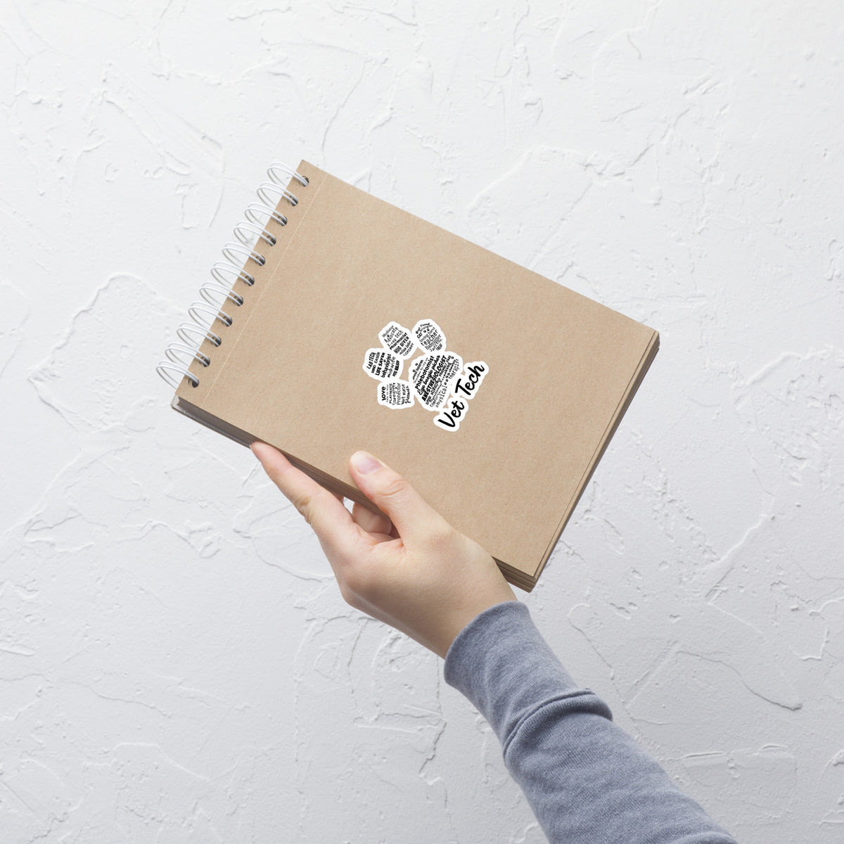 Vet Tech Paw Print Bubble-free stickers