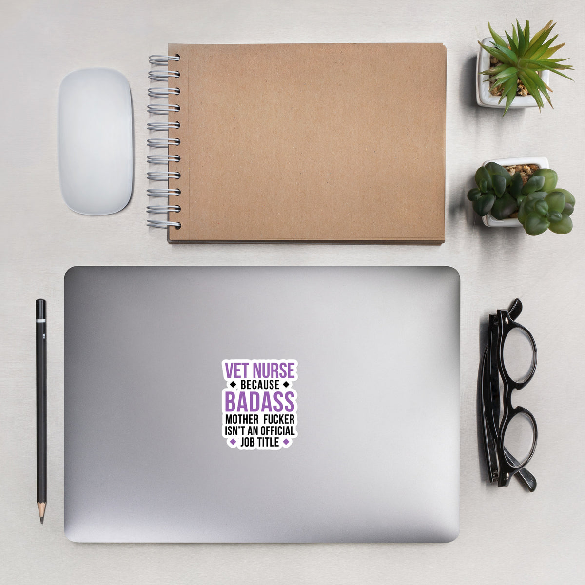 Badass Vet Nurse Bubble-free stickers