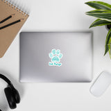 Vet Nurse Blue Paw Print Bubble-free stickers