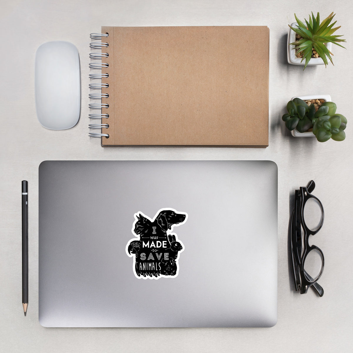 I Was Made to Save Animals Bubble-free stickers
