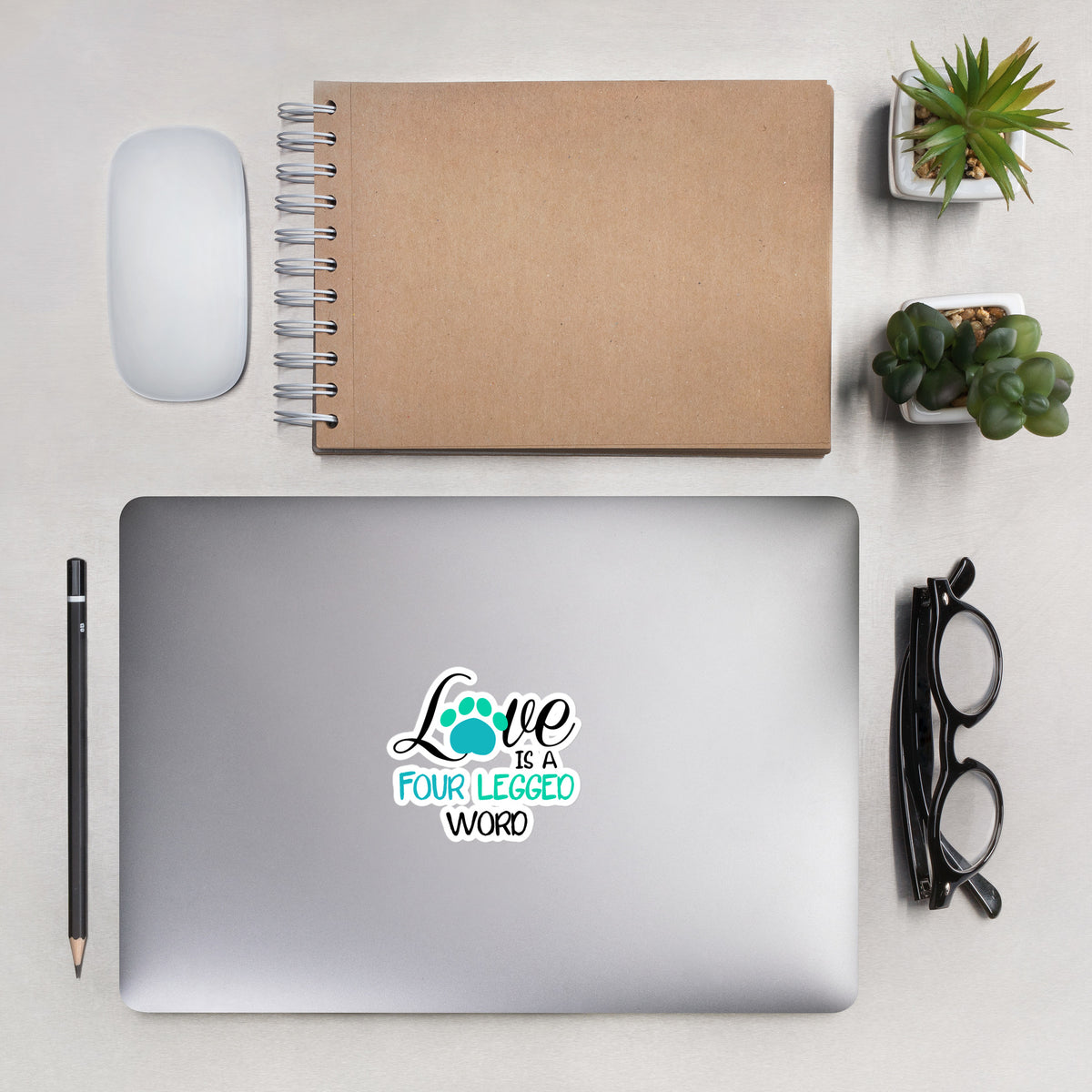 Love Is A Four Legged Word Bubble-free stickers