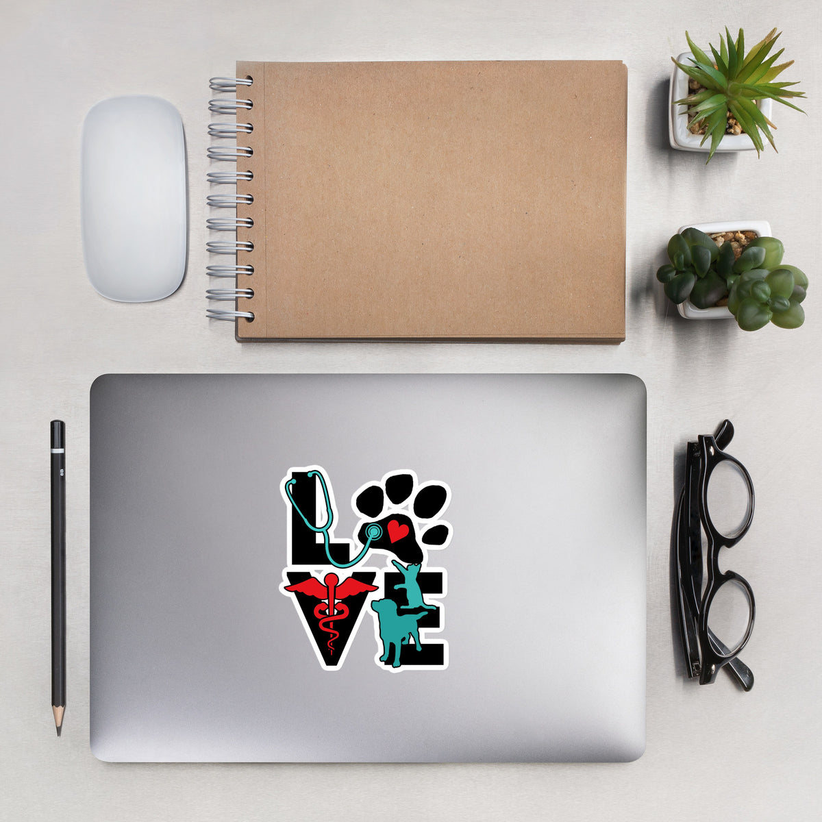LOVE Dog and Cat Bubble-free stickers