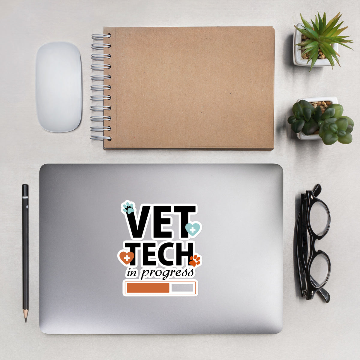 Vet Tech In Progress Bubble-free stickers