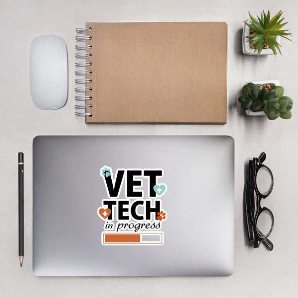 Vet Tech In Progress Bubble-free stickers