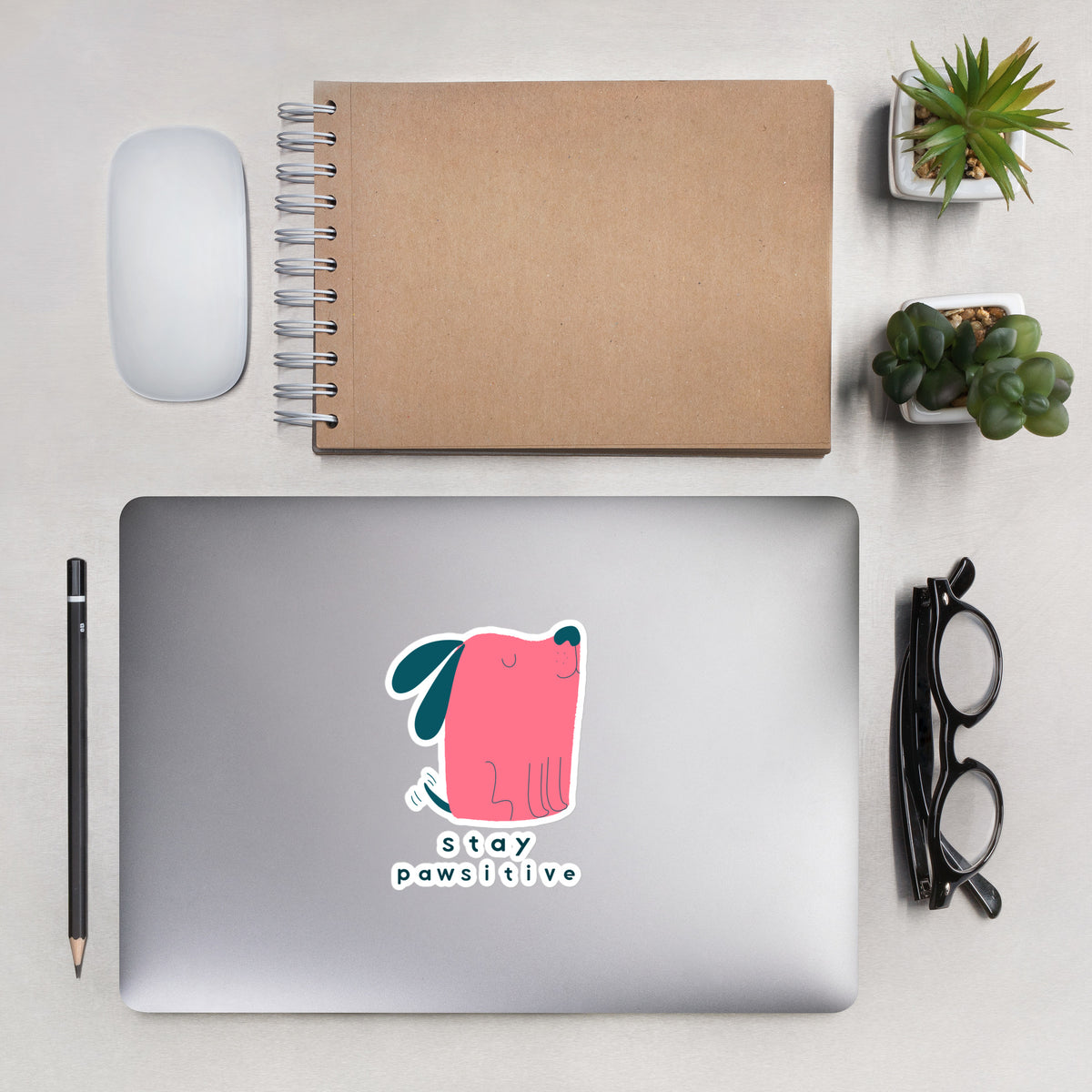 Stay Pawsitive Bubble-free stickers