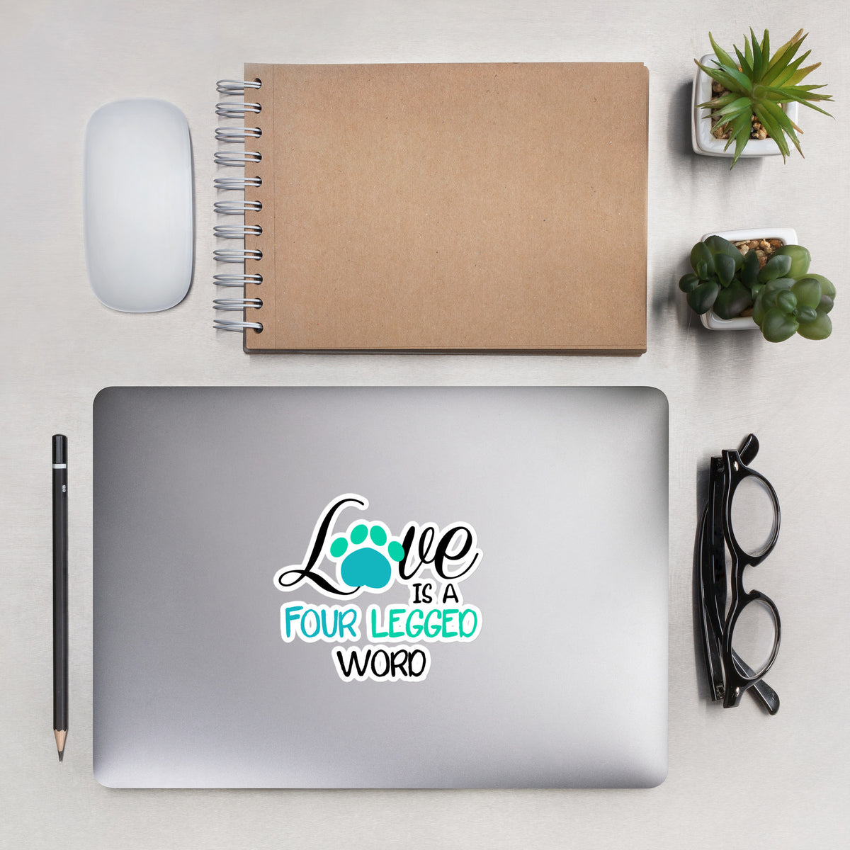 Love Is A Four Legged Word Bubble-free stickers