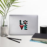 LOVE Dog and Cat Bubble-free stickers