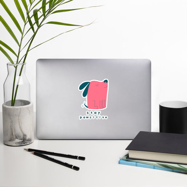 Stay Pawsitive Bubble-free stickers