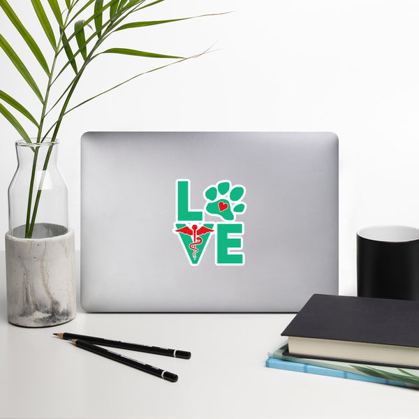 LOVE Paw Bubble-free stickers