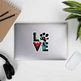 LOVE Dog and Cat Bubble-free stickers
