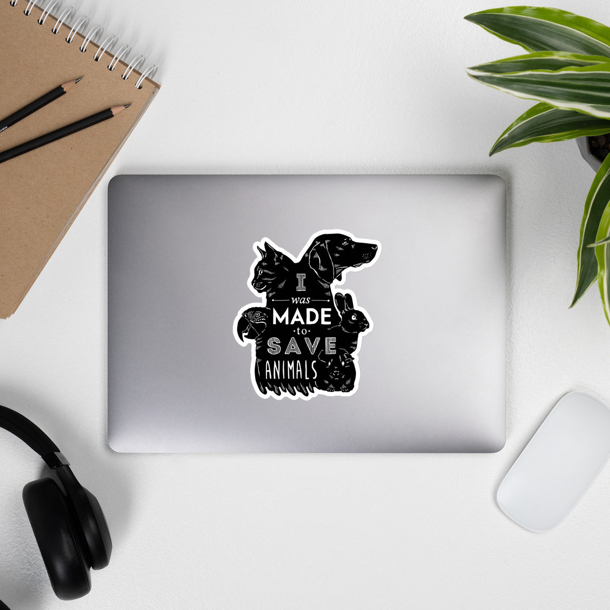 I Was Made to Save Animals Bubble-free stickers