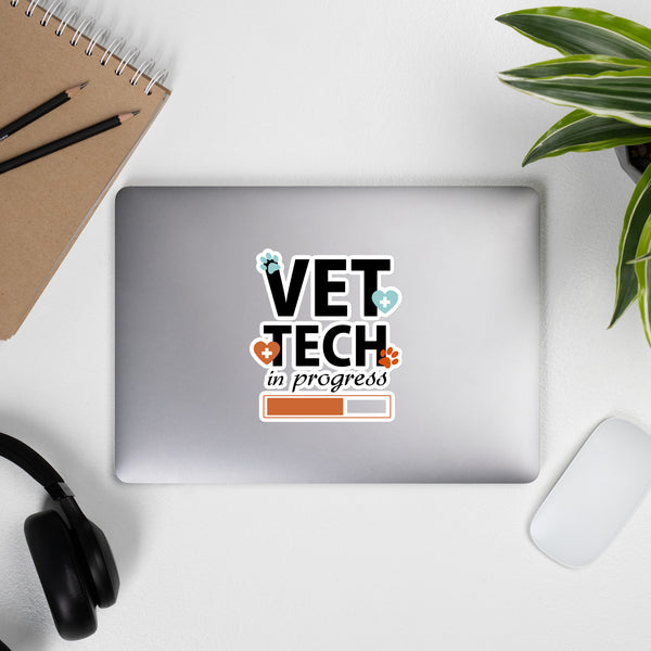 Vet Tech In Progress Bubble-free stickers