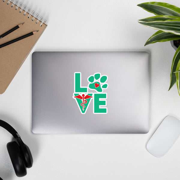 LOVE Paw Bubble-free stickers
