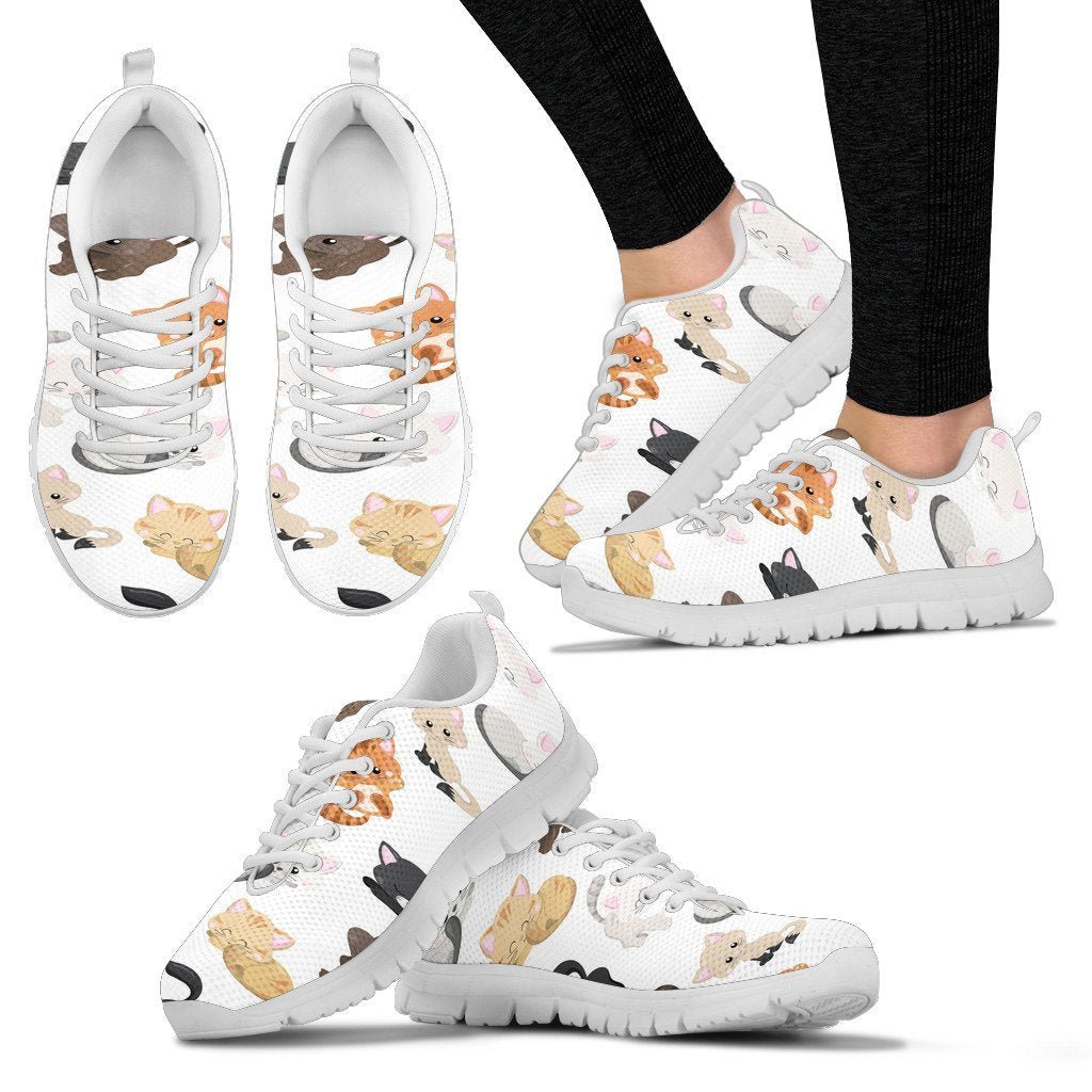 Kitty Kat Women's Sneakers-Sneakers-I love Veterinary