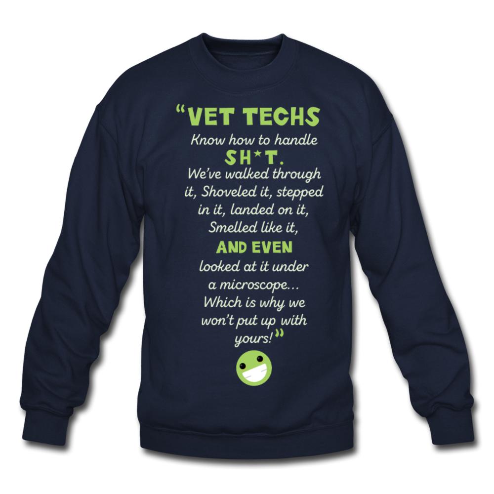 Know how to handle it Crewneck Sweatshirt-Unisex Crewneck Sweatshirt | Gildan 18000-I love Veterinary