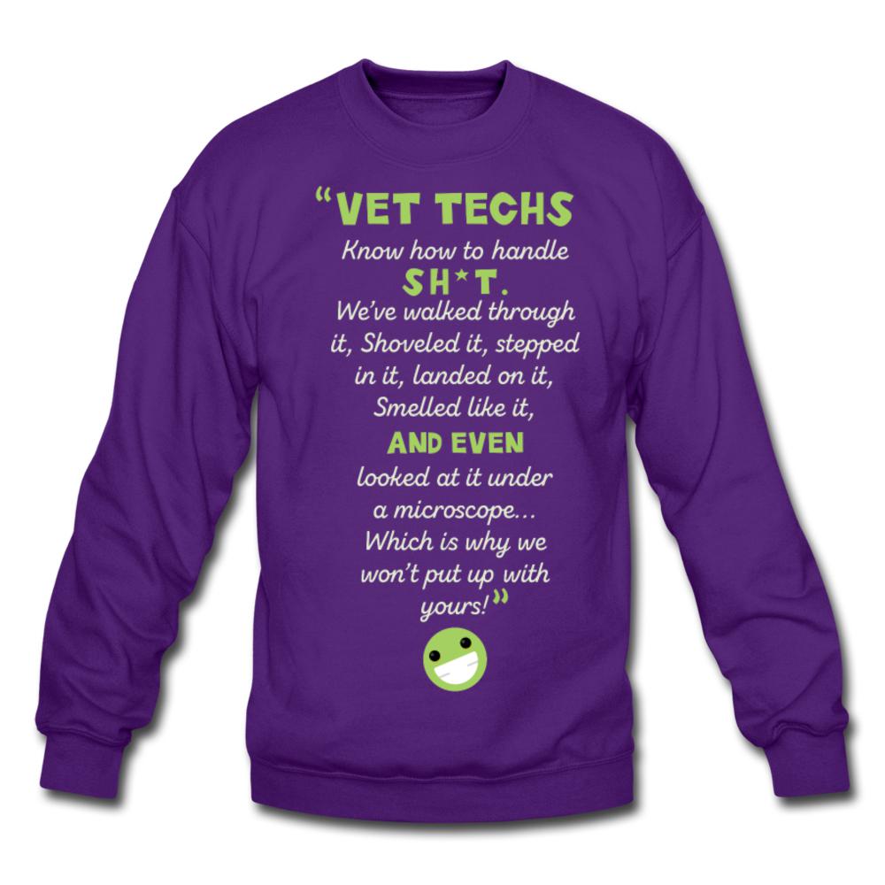Know how to handle it Crewneck Sweatshirt-Unisex Crewneck Sweatshirt | Gildan 18000-I love Veterinary