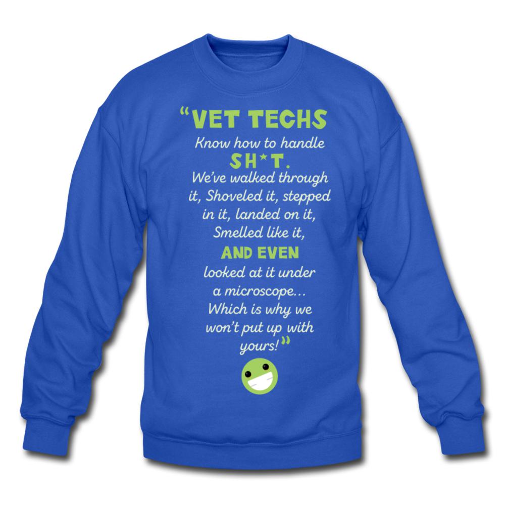 Know how to handle it Crewneck Sweatshirt-Unisex Crewneck Sweatshirt | Gildan 18000-I love Veterinary