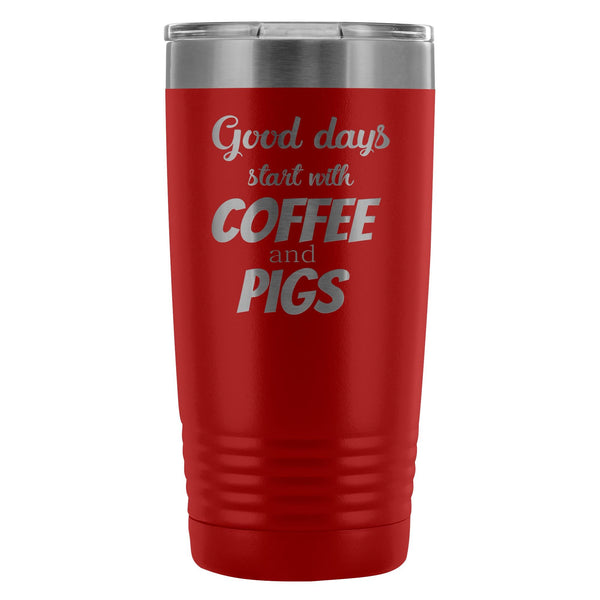 Large Animal Vet- Coffee and pigs 20oz Vacuum Tumbler-Tumblers-I love Veterinary