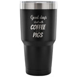 Large Animal Vet- Coffee and pigs 30oz Vacuum Tumbler-Tumblers-I love Veterinary