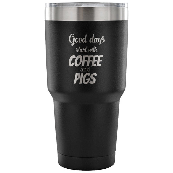 Large Animal Vet- Coffee and pigs 30oz Vacuum Tumbler-Tumblers-I love Veterinary