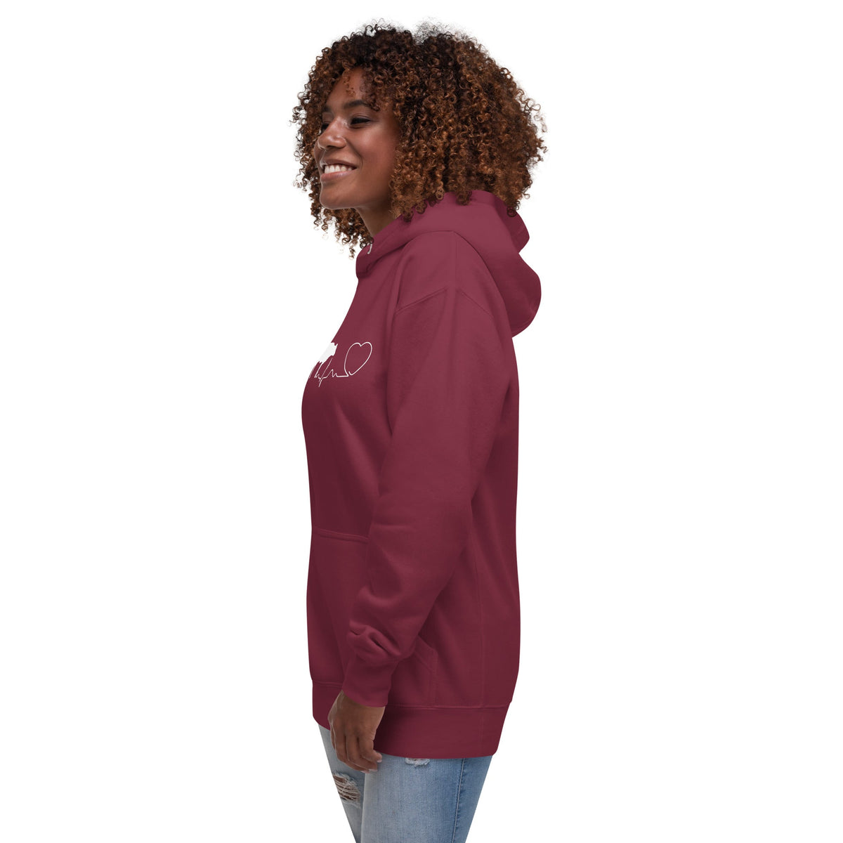 Large Animal Vet Cow pulse Unisex Premium Hoodie-Premium Unisex Hoodie-I love Veterinary