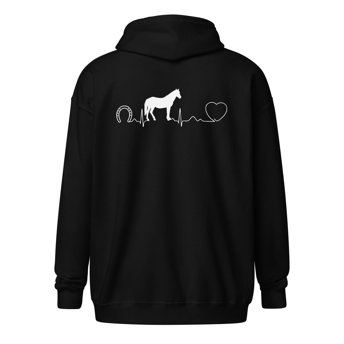 Large animal vet - Horse pulse Unisex heavy blend zip hoodie-Unisex Zip Hoodie | Gildan 18600-I love Veterinary