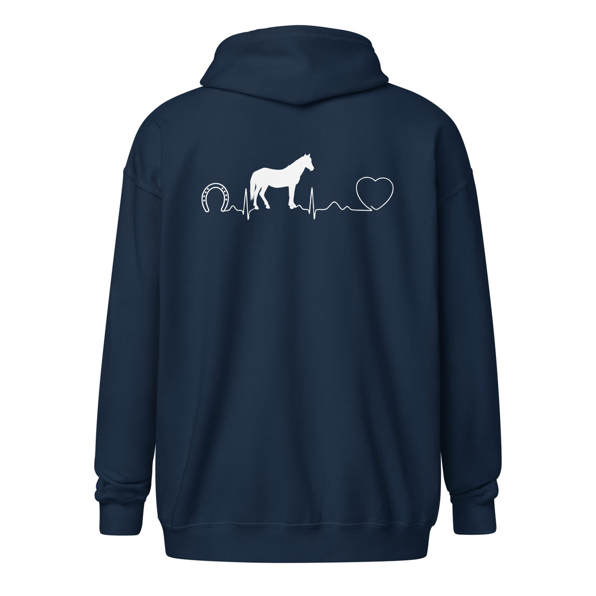 Large animal vet - Horse pulse Unisex heavy blend zip hoodie-Unisex Zip Hoodie | Gildan 18600-I love Veterinary