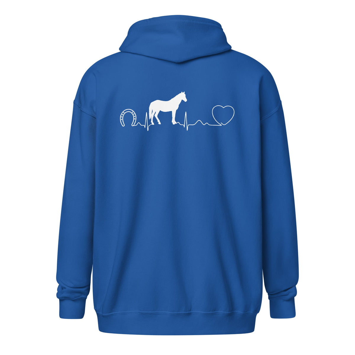 Large animal vet - Horse pulse Unisex heavy blend zip hoodie-Unisex Zip Hoodie | Gildan 18600-I love Veterinary
