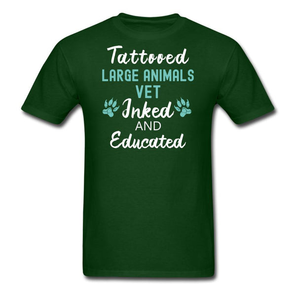 Large Animal Vet- Inked and Educated T-shirt/ Hoodie Unisex T-shirt-Unisex Classic T-Shirt | Fruit of the Loom 3930-I love Veterinary