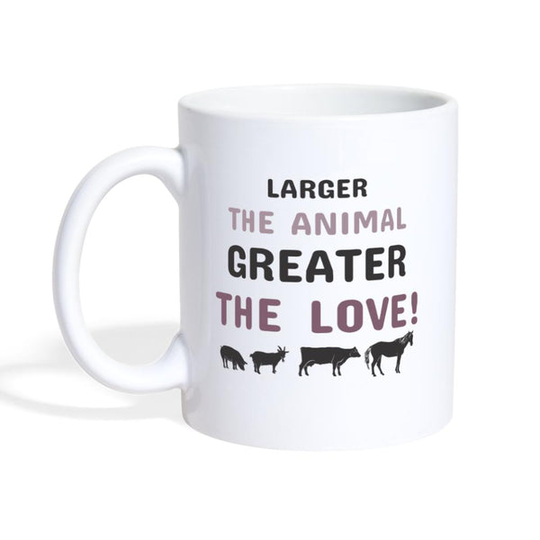 Larger the animal greater the love Coffee or Tea Mug-Coffee/Tea Mug | BestSub B101AA-I love Veterinary