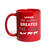 Larger the animal greater the love Full Color Mug-Full Color Mug | BestSub B11Q-I love Veterinary