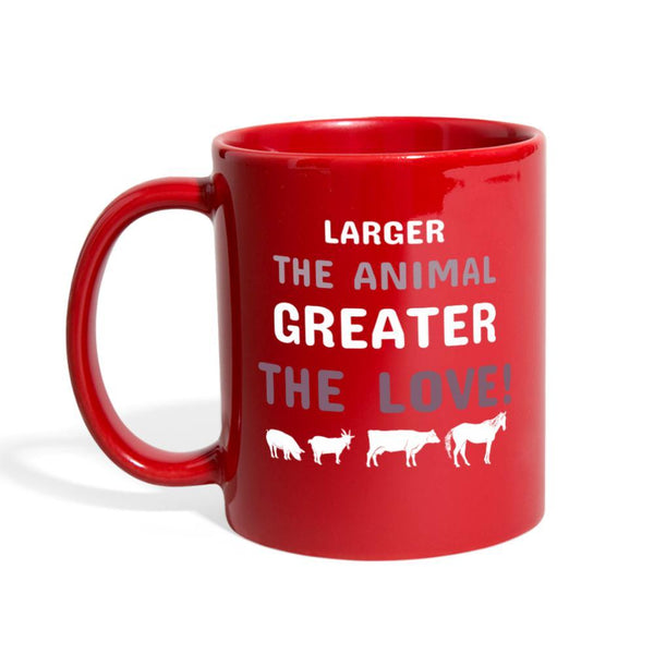 Larger the animal greater the love Full Color Mug-Full Color Mug | BestSub B11Q-I love Veterinary
