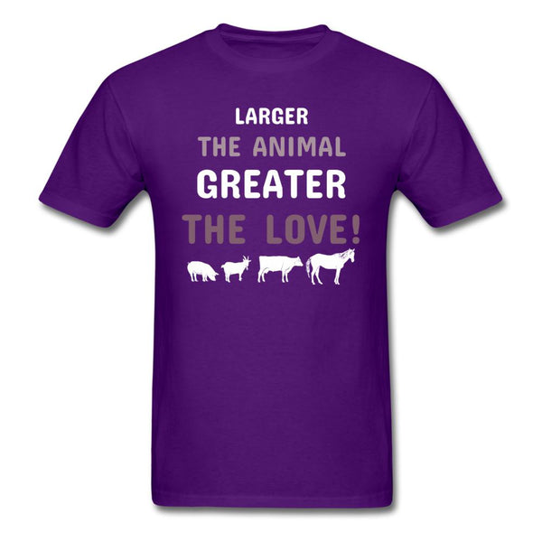 Larger the animal- Greater the love! Unisex T-shirt-Unisex Classic T-Shirt | Fruit of the Loom 3930-I love Veterinary