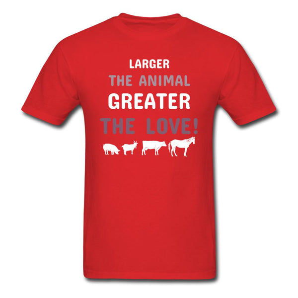 Larger the animal- Greater the love! Unisex T-shirt-Unisex Classic T-Shirt | Fruit of the Loom 3930-I love Veterinary