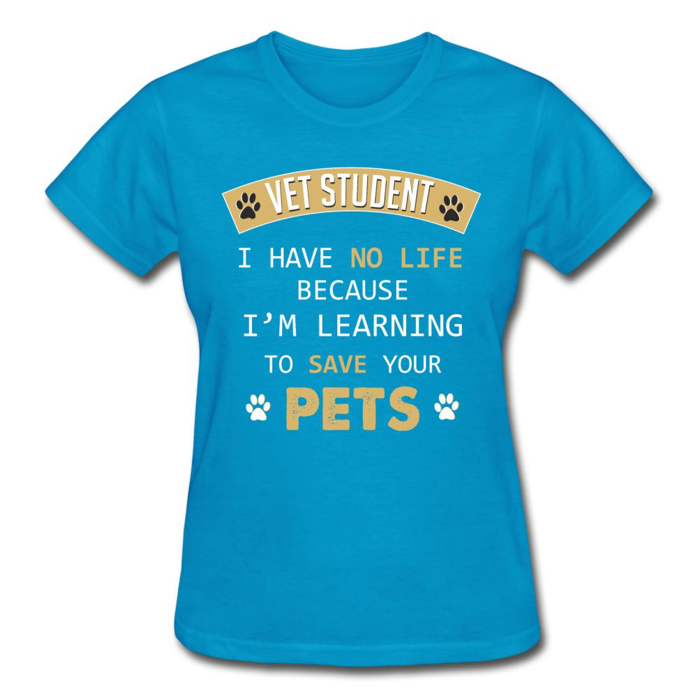 Learning to save your pets Gildan Ultra Cotton Ladies T-Shirt-Ultra Cotton Ladies T-Shirt | Gildan G200L-I love Veterinary