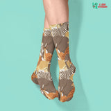 Lion, zebra, giraffe pattern Sublimation Tube Sock-Sublimation Sock-I love Veterinary