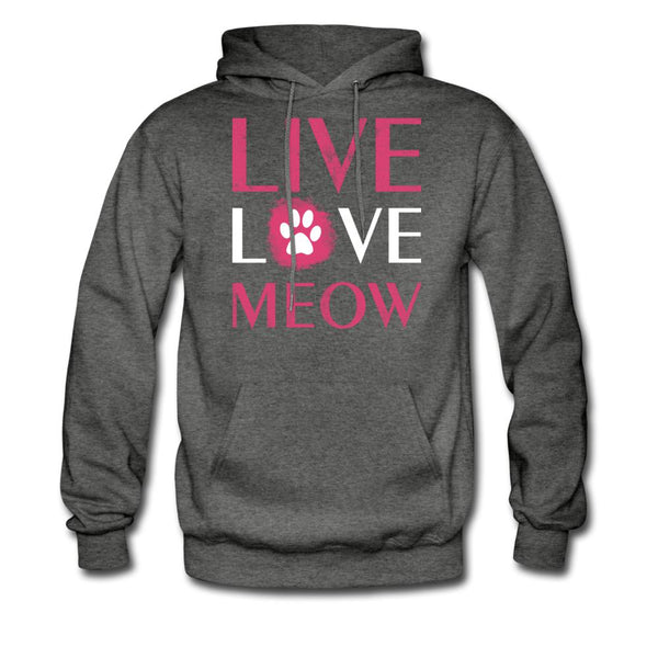 Live, Love, Meow Unisex Hoodie-Men's Hoodie | Hanes P170-I love Veterinary