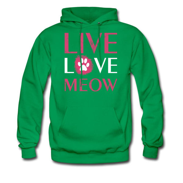 Live, Love, Meow Unisex Hoodie-Men's Hoodie | Hanes P170-I love Veterinary