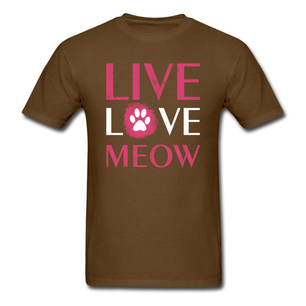 Live, Love, Meow Unisex T-shirt-Unisex Classic T-Shirt | Fruit of the Loom 3930-I love Veterinary