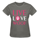 Live, Love, Woof Gildan Ultra Cotton Ladies T-Shirt-Ultra Cotton Ladies T-Shirt | Gildan G200L-I love Veterinary