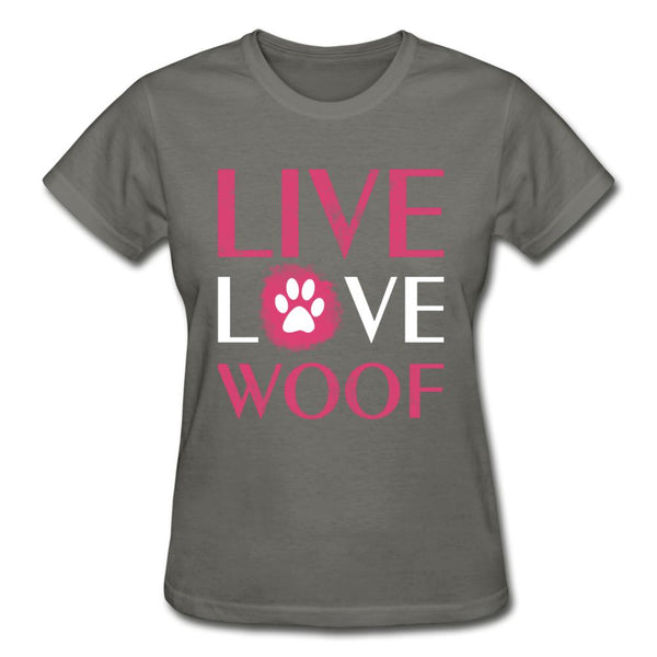 Live, Love, Woof Gildan Ultra Cotton Ladies T-Shirt-Ultra Cotton Ladies T-Shirt | Gildan G200L-I love Veterinary