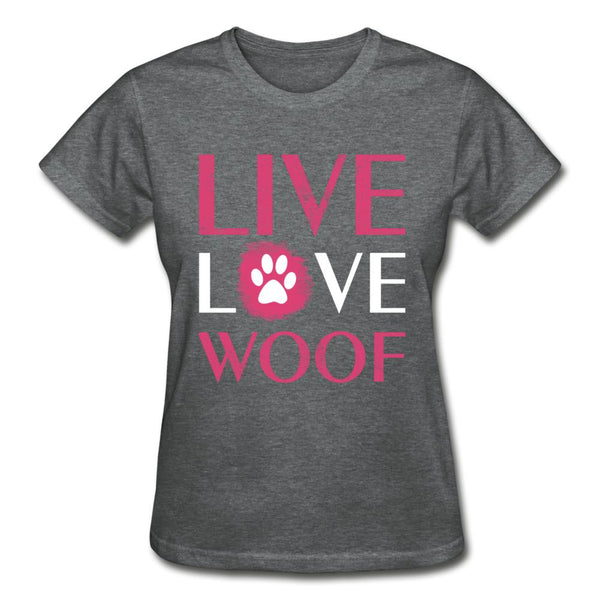 Live, Love, Woof Gildan Ultra Cotton Ladies T-Shirt-Ultra Cotton Ladies T-Shirt | Gildan G200L-I love Veterinary