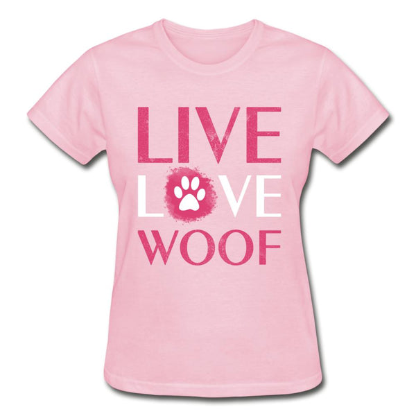 Live, Love, Woof Gildan Ultra Cotton Ladies T-Shirt-Ultra Cotton Ladies T-Shirt | Gildan G200L-I love Veterinary
