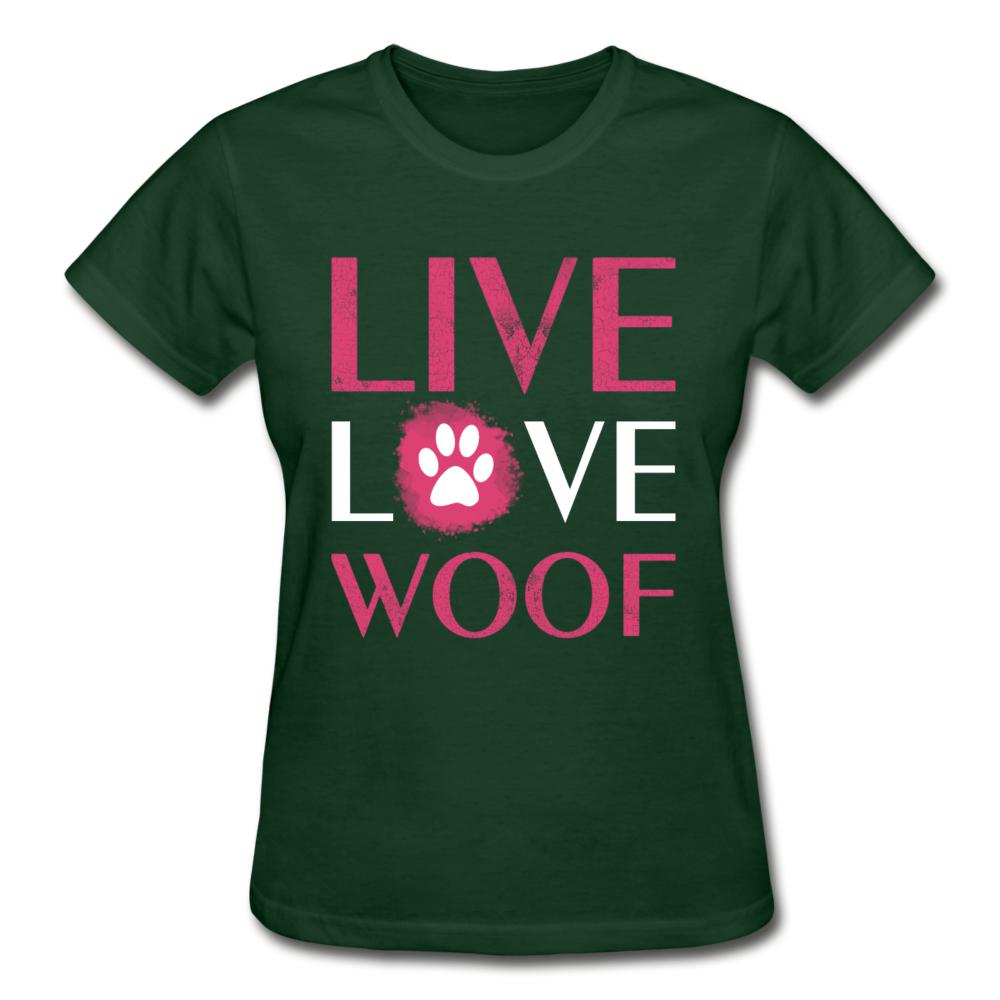 Live, Love, Woof Gildan Ultra Cotton Ladies T-Shirt-Ultra Cotton Ladies T-Shirt | Gildan G200L-I love Veterinary