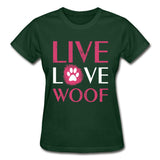 Live, Love, Woof Gildan Ultra Cotton Ladies T-Shirt-Ultra Cotton Ladies T-Shirt | Gildan G200L-I love Veterinary