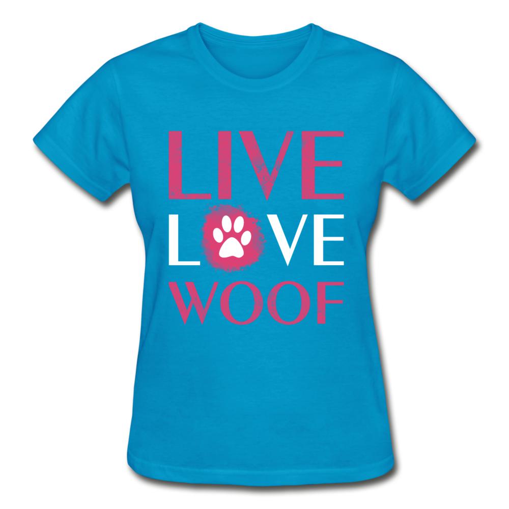 Live, Love, Woof Gildan Ultra Cotton Ladies T-Shirt-Ultra Cotton Ladies T-Shirt | Gildan G200L-I love Veterinary