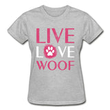 Live, Love, Woof Gildan Ultra Cotton Ladies T-Shirt-Ultra Cotton Ladies T-Shirt | Gildan G200L-I love Veterinary