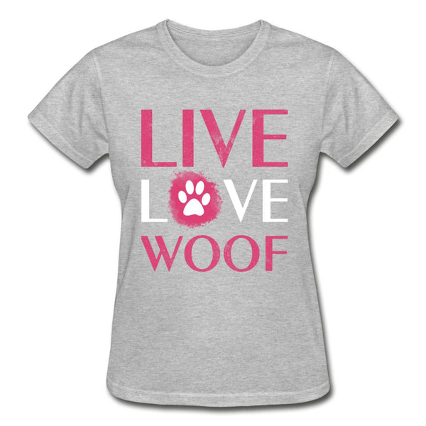 Live, Love, Woof Gildan Ultra Cotton Ladies T-Shirt-Ultra Cotton Ladies T-Shirt | Gildan G200L-I love Veterinary
